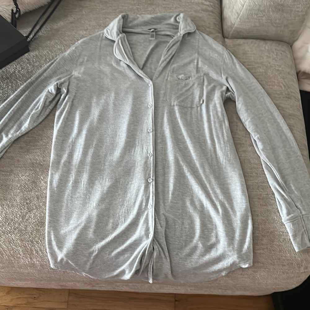 Super comfy skims sleep button up shirt